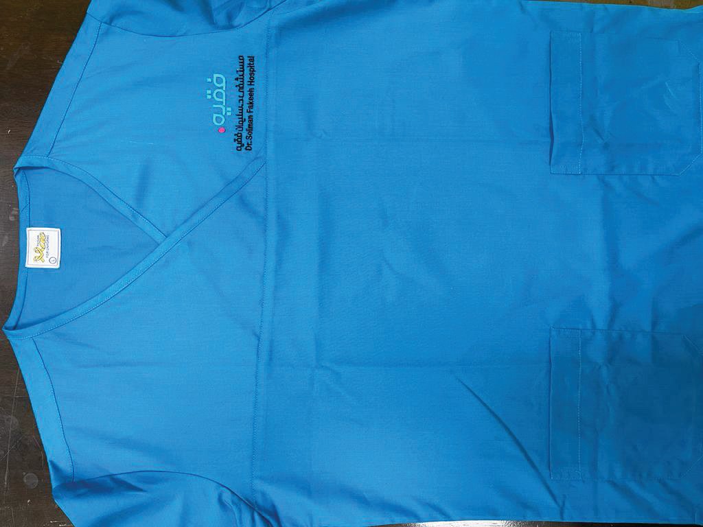 Embroidered medical top