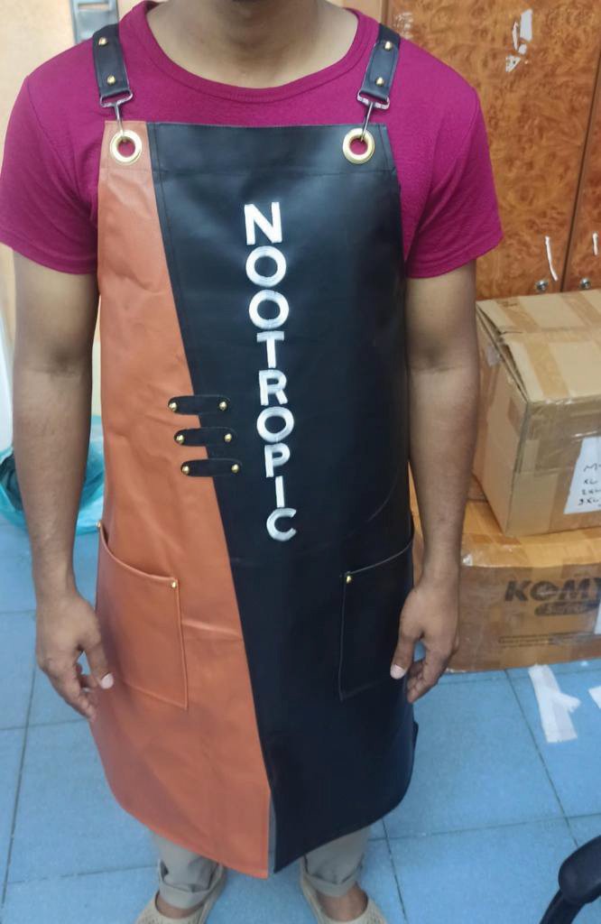 Custom leather apron