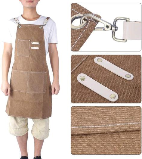 Canvas bib apron