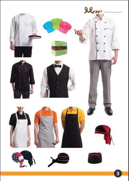 Chef uniforms range